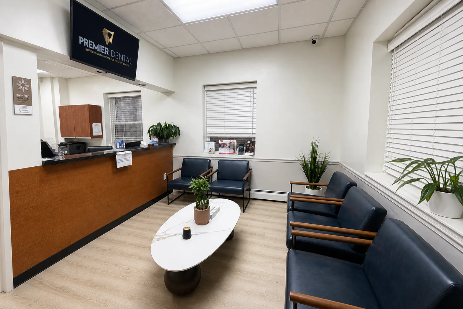 Premier Dental waiting room in Bordentown, New Jersey
